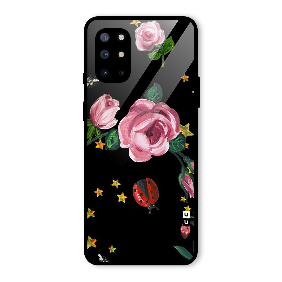 Ladybird And Floral Glass Back Case for OnePlus 8T