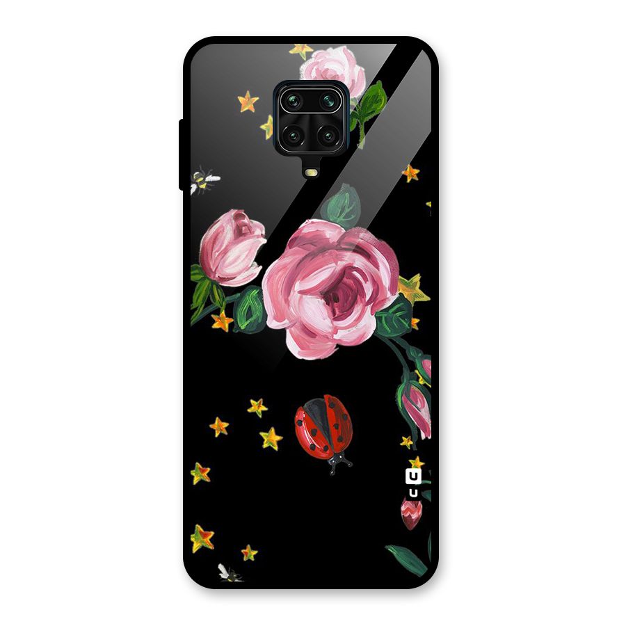 Ladybird And Floral Glass Back Case for Poco M2 Pro