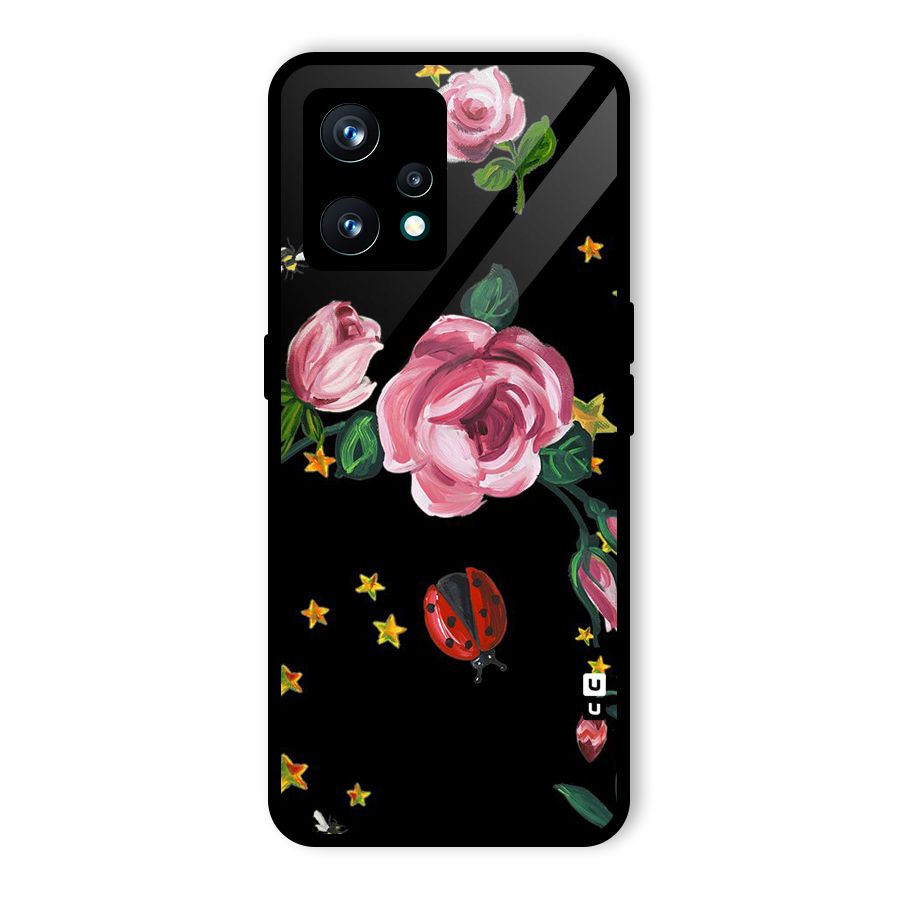 Ladybird And Floral Glass Back Case for Realme 9 Pro Plus 5G
