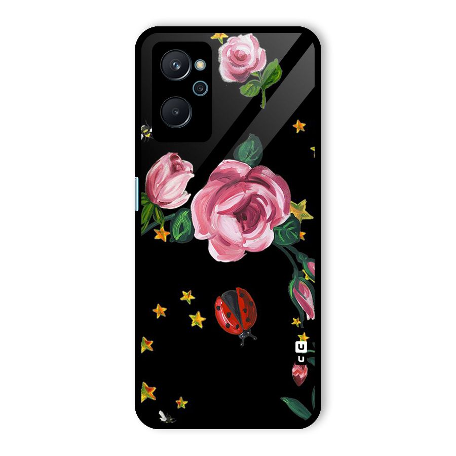 Ladybird And Floral Glass Back Case for Realme 9i