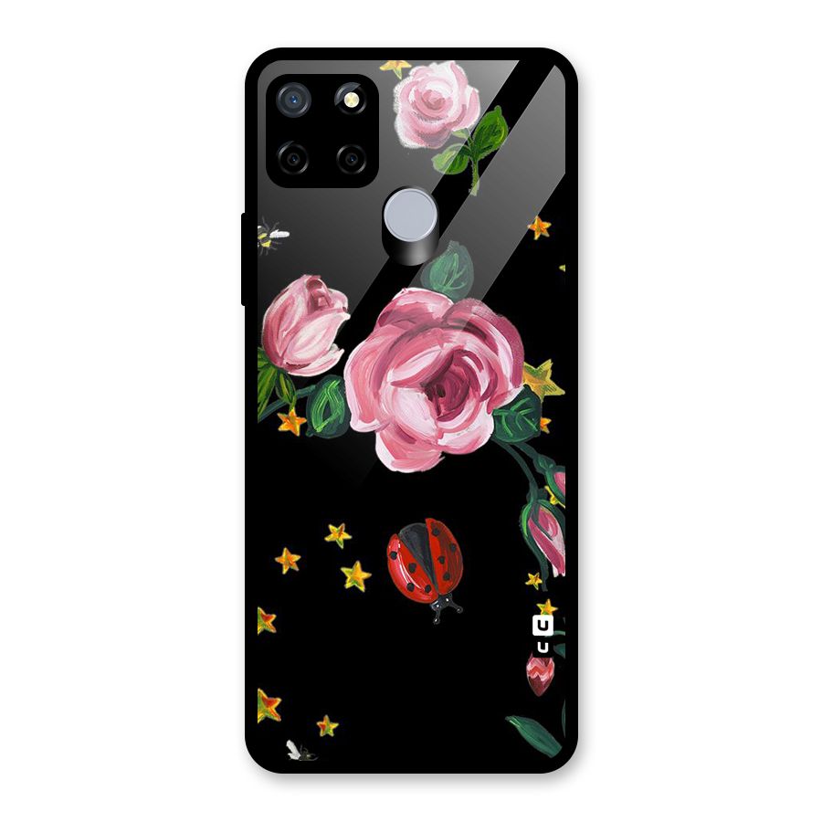 Ladybird And Floral Glass Back Case for Realme Narzo 20