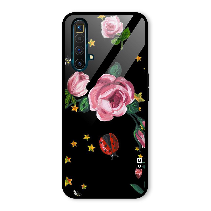 Ladybird And Floral Glass Back Case for Realme X3