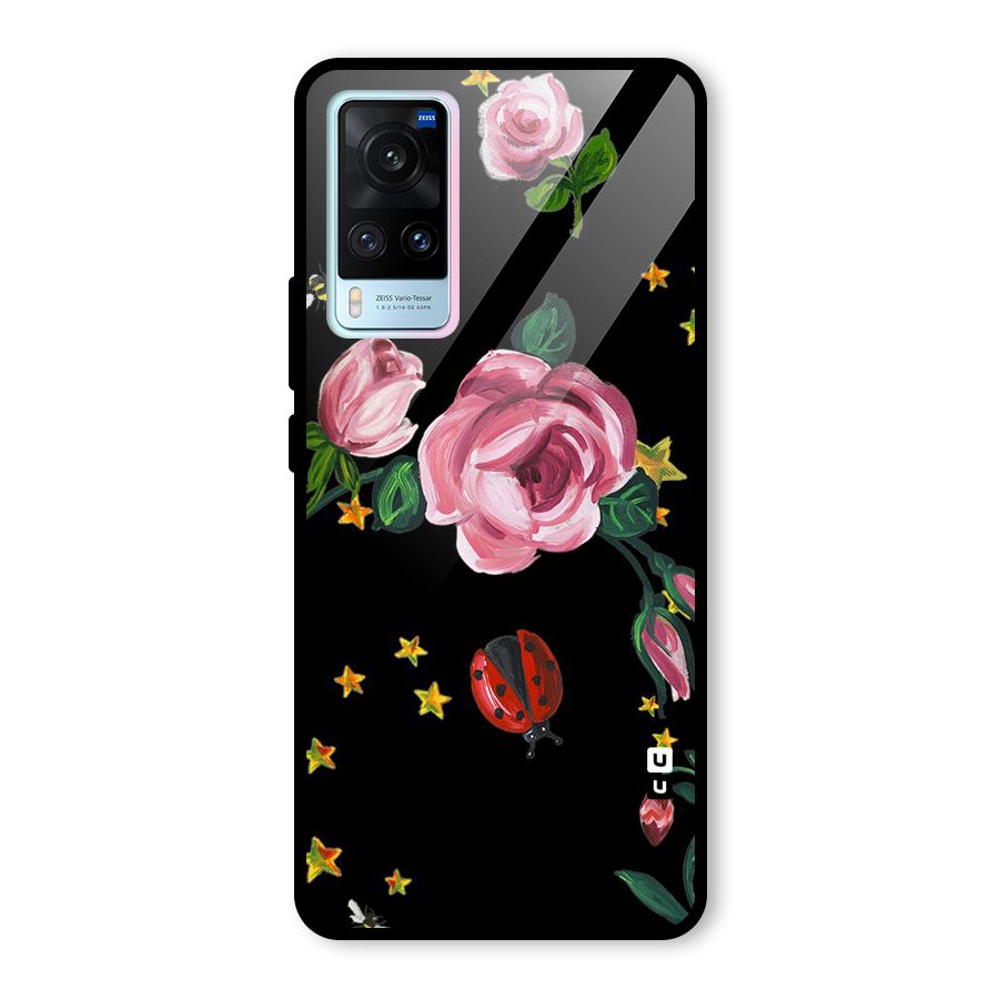 Ladybird And Floral Glass Back Case for Vivo X60