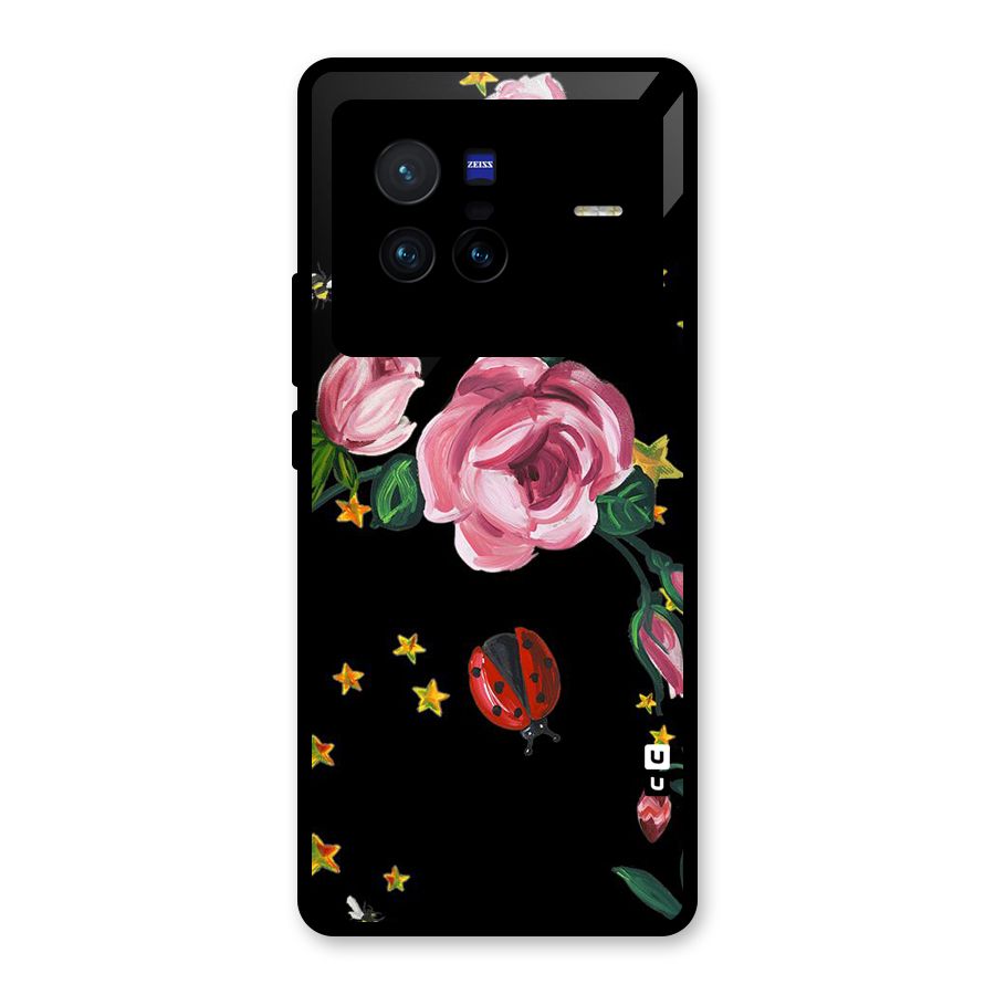 Ladybird And Floral Glass Back Case for Vivo X80