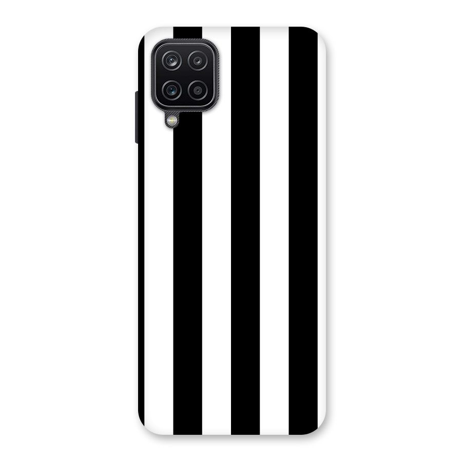 Lavish Black Stripes Back Case for Galaxy A12