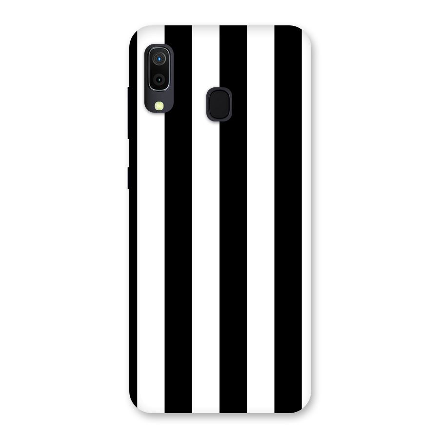 Lavish Black Stripes Back Case for Galaxy A20