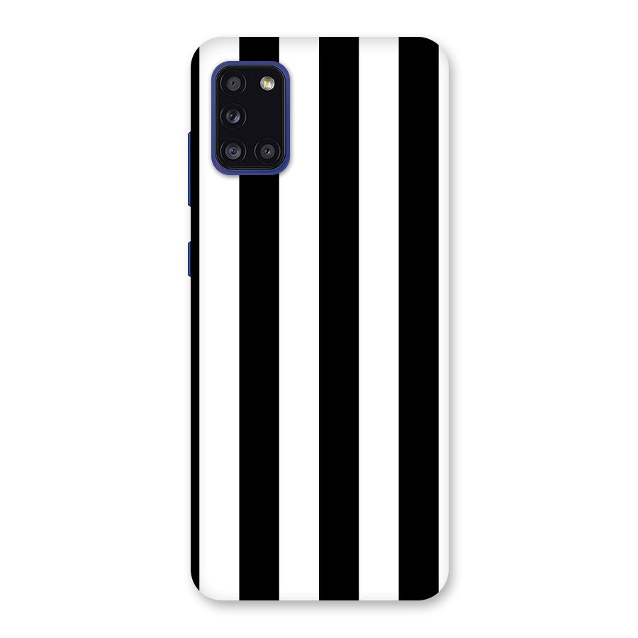 Lavish Black Stripes Back Case for Galaxy A31