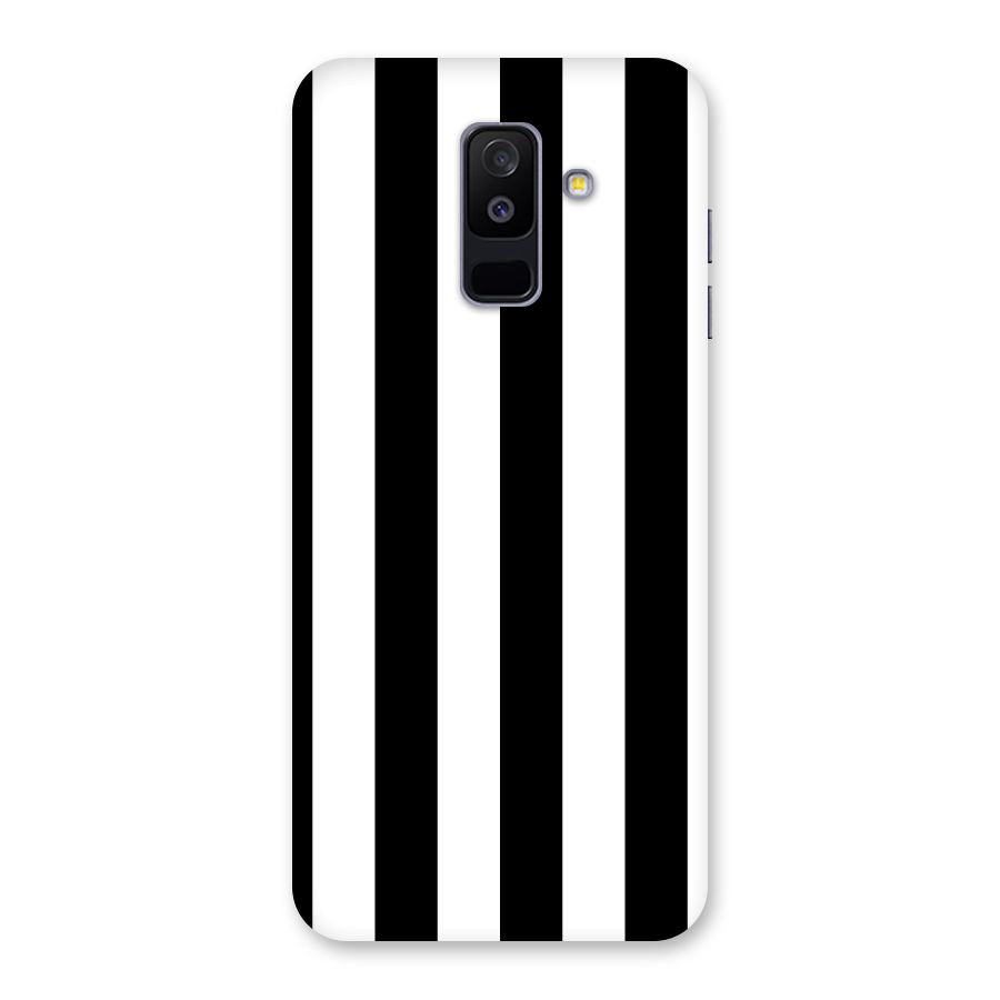 Lavish Black Stripes Back Case for Galaxy A6 Plus