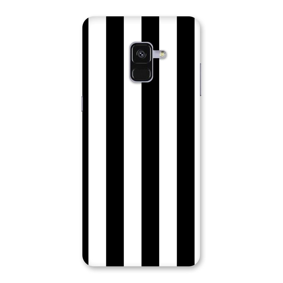 Lavish Black Stripes Back Case for Galaxy A8 Plus