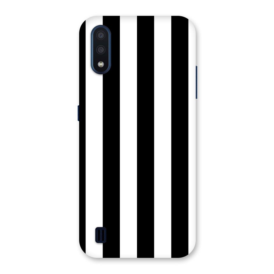 Lavish Black Stripes Back Case for Galaxy M01