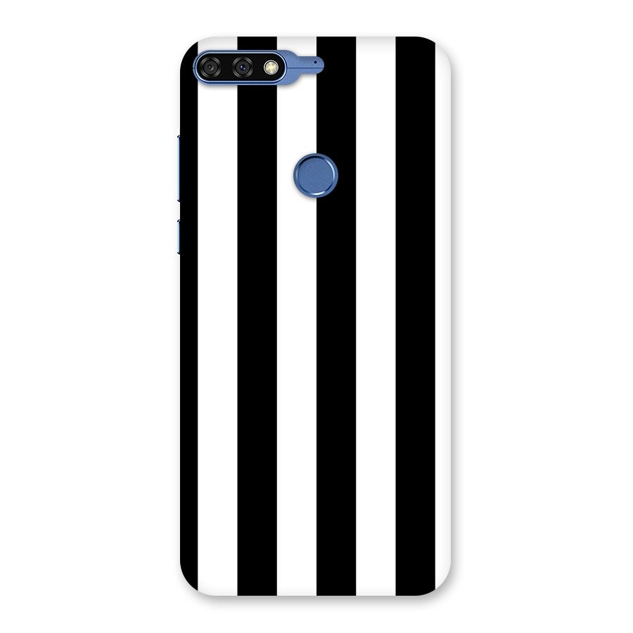 Lavish Black Stripes Back Case for Honor 7C