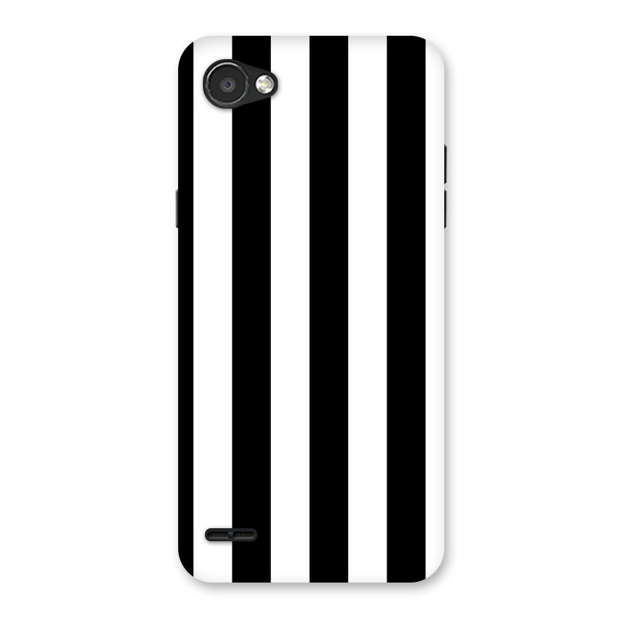 Lavish Black Stripes Back Case for LG Q6