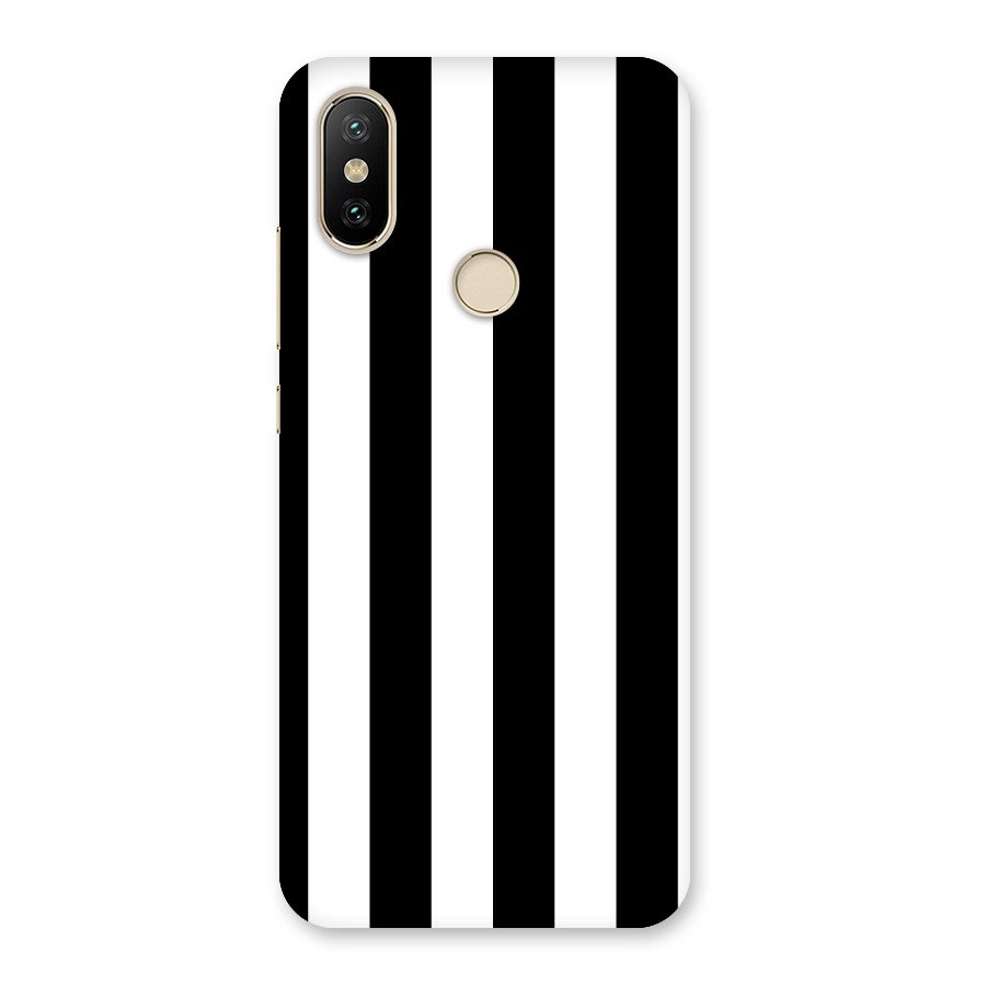 Lavish Black Stripes Back Case for Mi A2