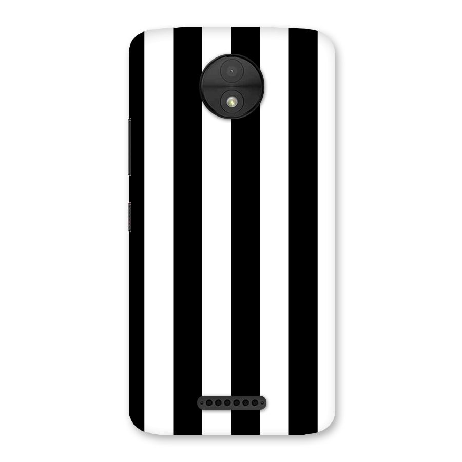 Lavish Black Stripes Back Case for Moto C
