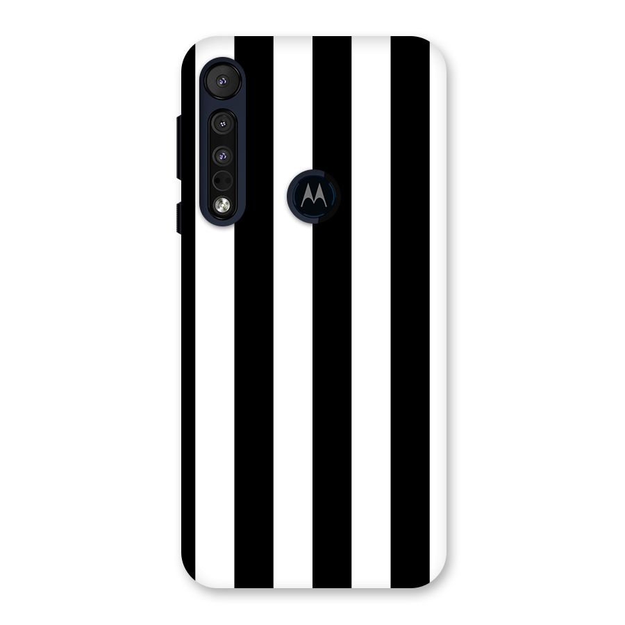 Lavish Black Stripes Back Case for Motorola One Macro
