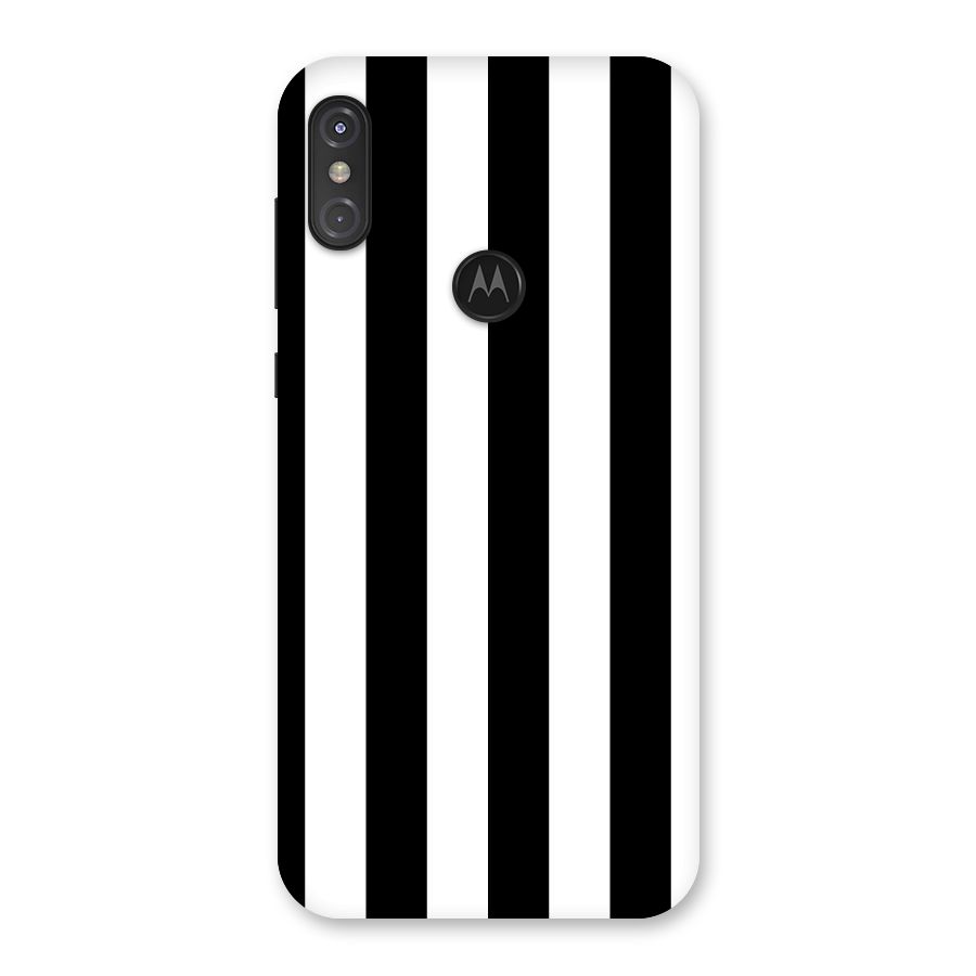 Lavish Black Stripes Back Case for Motorola One Power
