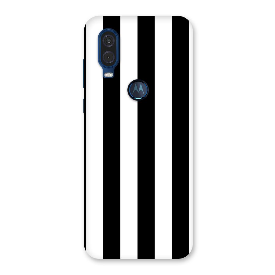 Lavish Black Stripes Back Case for Motorola One Vision