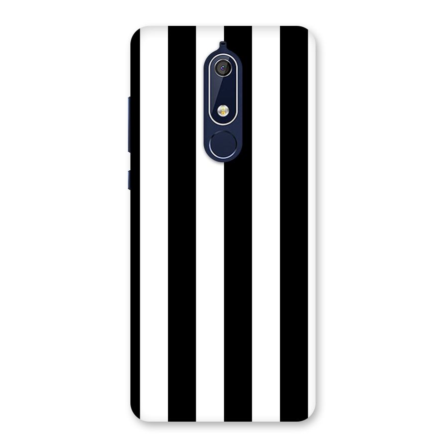 Lavish Black Stripes Back Case for Nokia 5.1