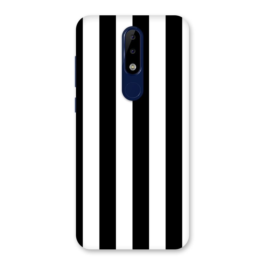 Lavish Black Stripes Back Case for Nokia 5.1 Plus