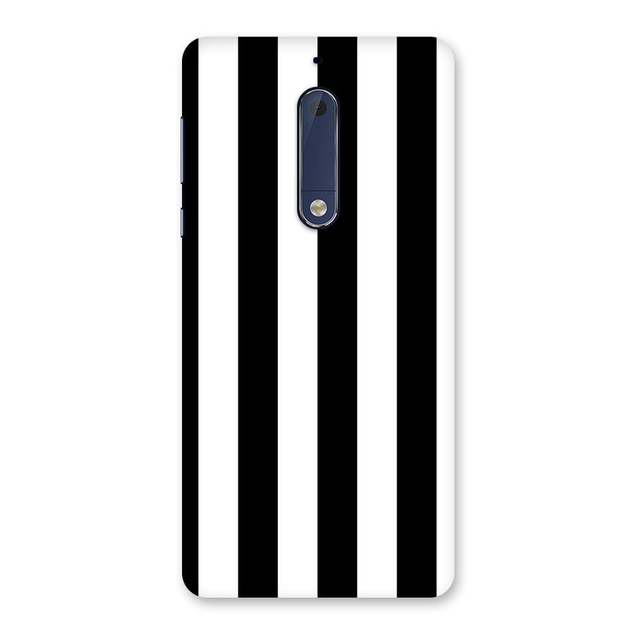 Lavish Black Stripes Back Case for Nokia 5
