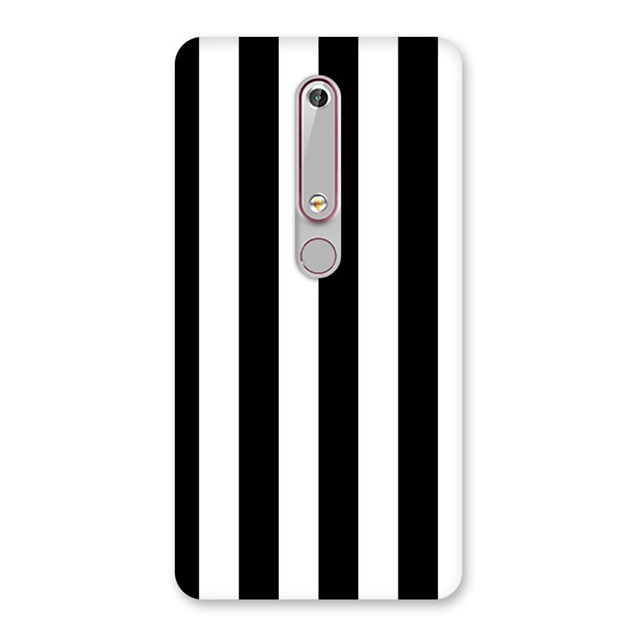 Lavish Black Stripes Back Case for Nokia 6.1