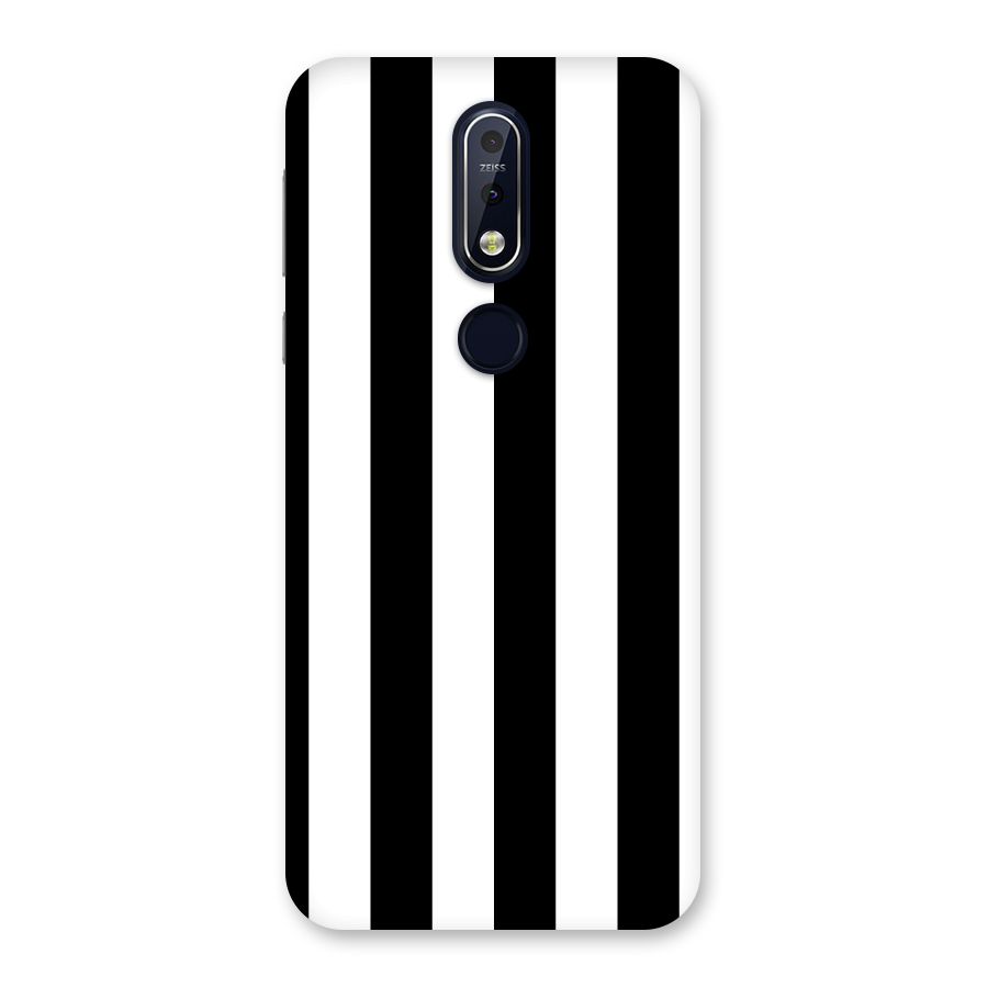 Lavish Black Stripes Back Case for Nokia 7.1