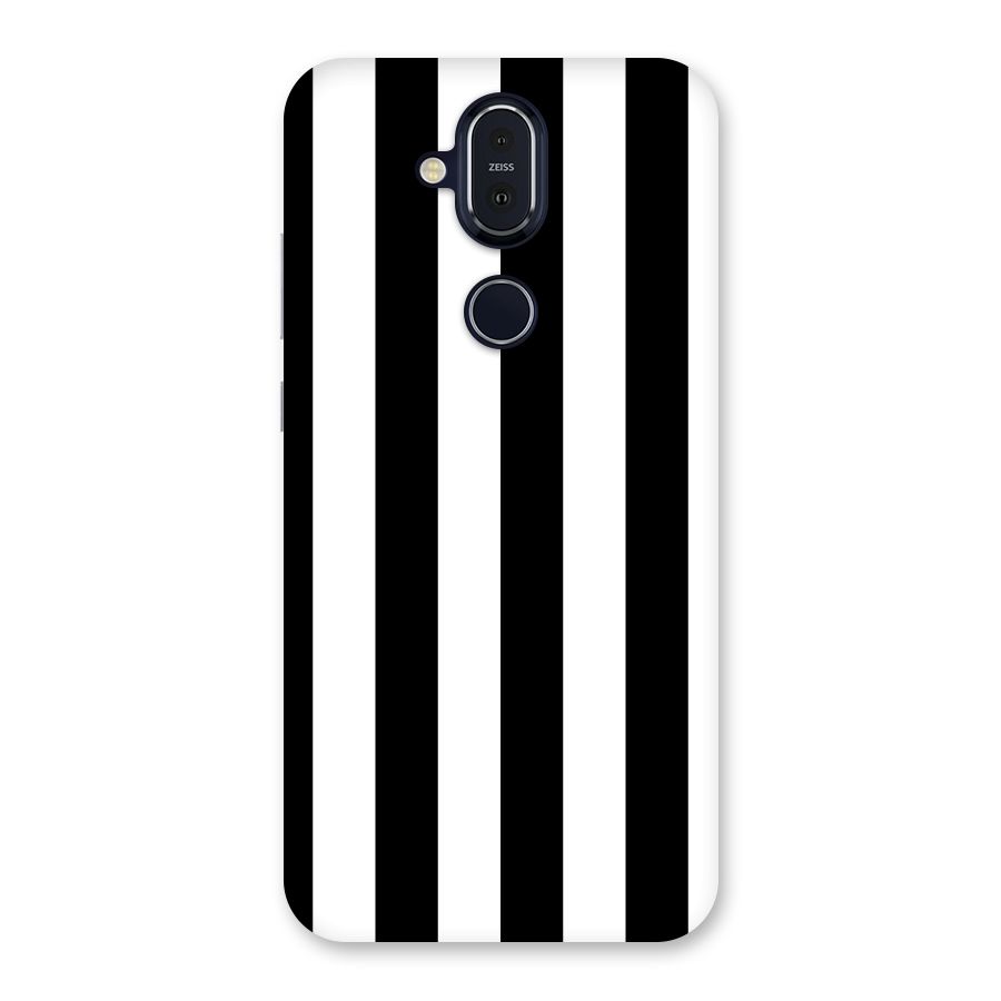 Lavish Black Stripes Back Case for Nokia 8.1