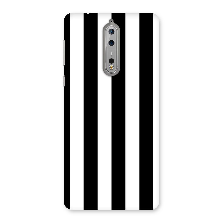 Lavish Black Stripes Back Case for Nokia 8