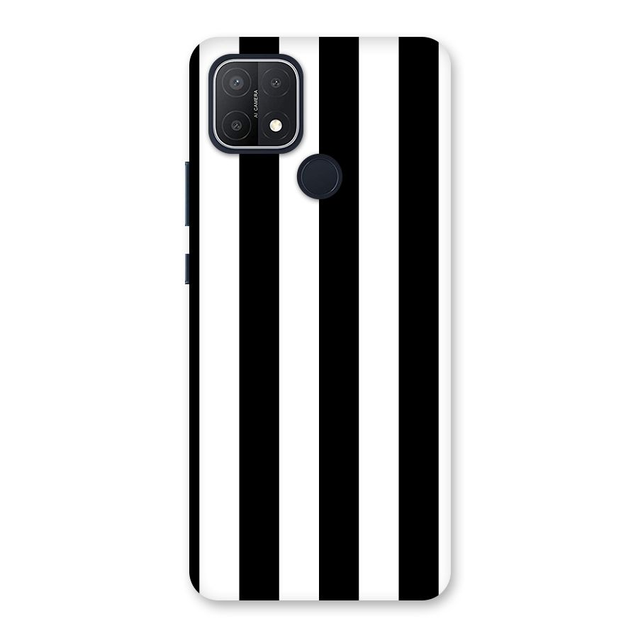 Lavish Black Stripes Back Case for Oppo A15