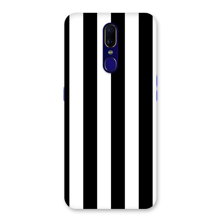 Lavish Black Stripes Back Case for Oppo F11