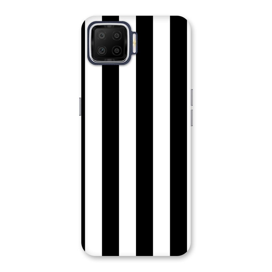 Lavish Black Stripes Back Case for Oppo F17