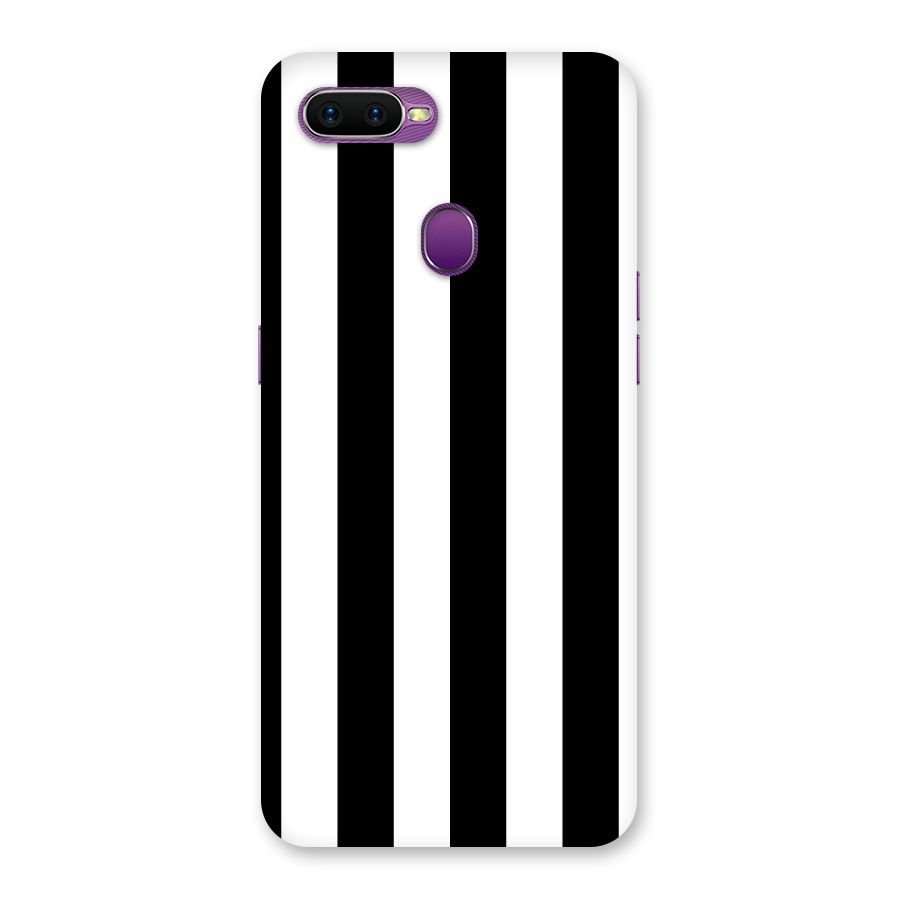 Lavish Black Stripes Back Case for Oppo F9