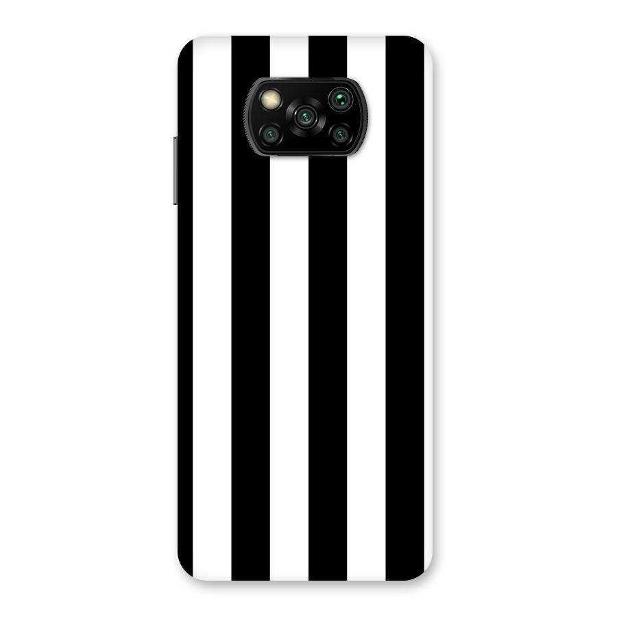 Lavish Black Stripes Back Case for Poco X3