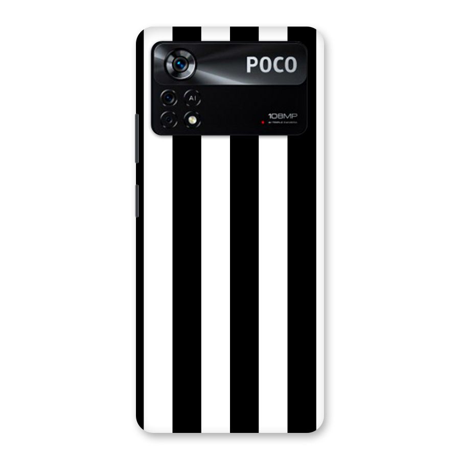 Lavish Black Stripes Back Case for Poco X4 Pro 5G