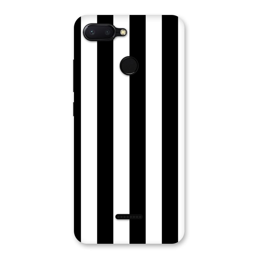 Lavish Black Stripes Back Case for Redmi 6
