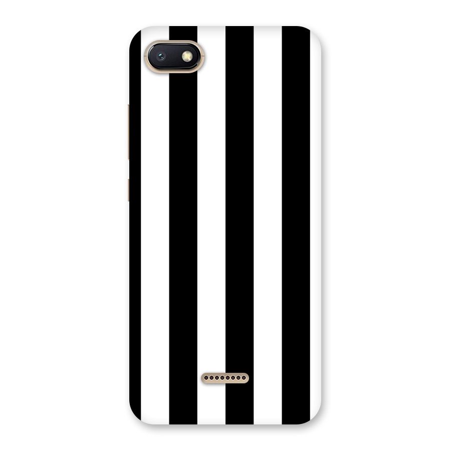 Lavish Black Stripes Back Case for Redmi 6A