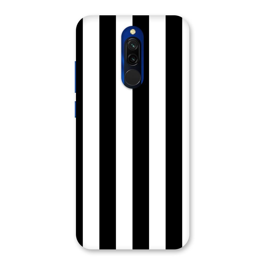 Lavish Black Stripes Back Case for Redmi 8