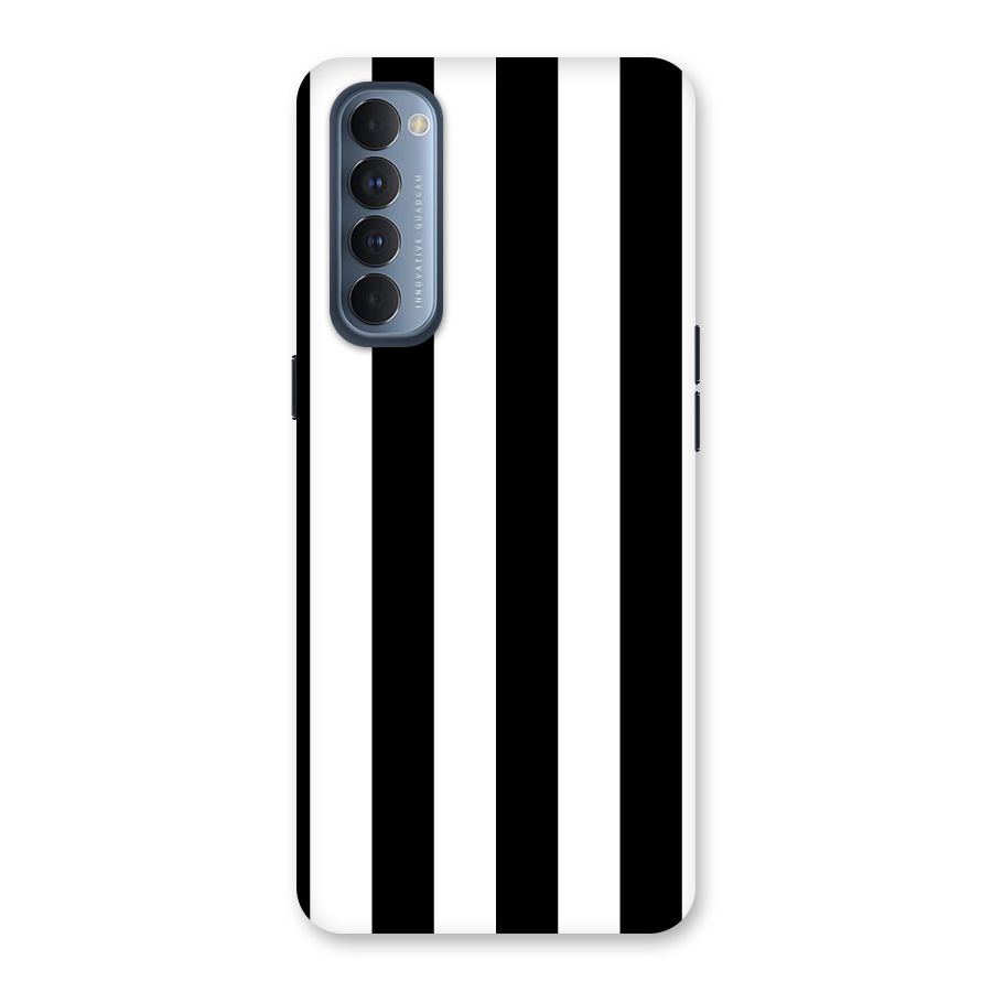 Lavish Black Stripes Back Case for Reno4 Pro