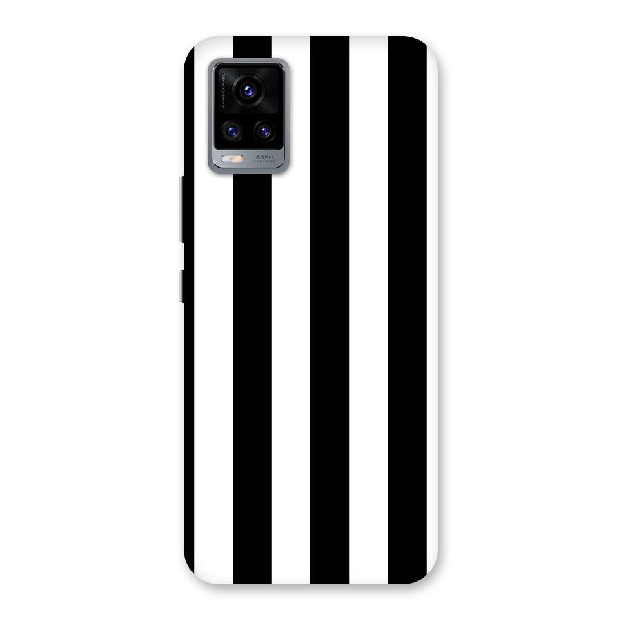 Lavish Black Stripes Back Case for Vivo V20