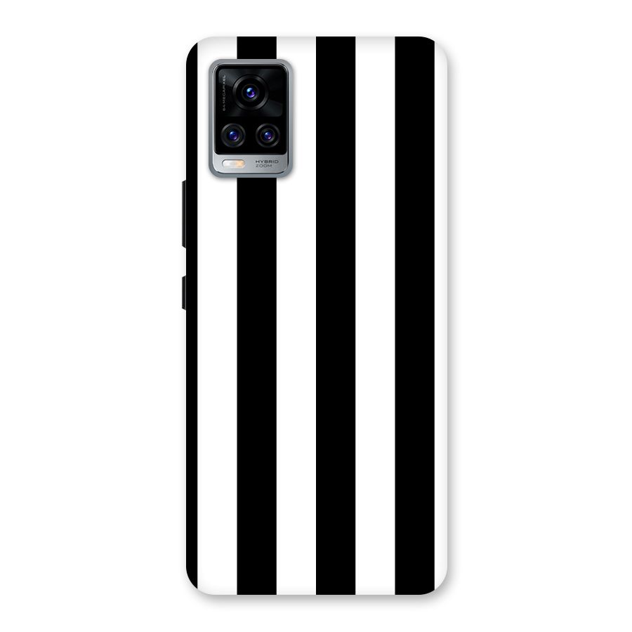 Lavish Black Stripes Back Case for Vivo V20 Pro