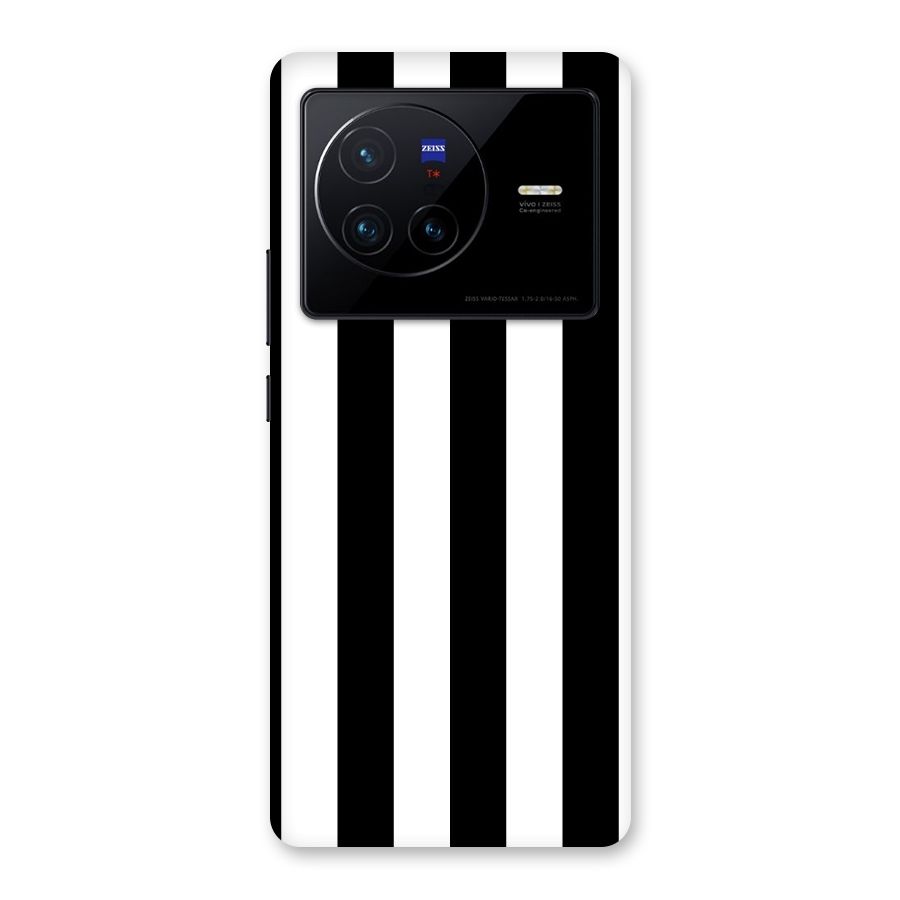 Lavish Black Stripes Back Case for Vivo X80