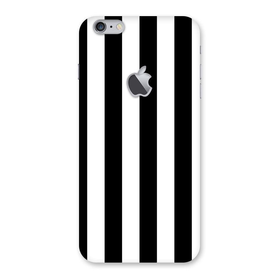 Lavish Black Stripes Back Case for iPhone 6 Plus 6S Plus Logo Cut