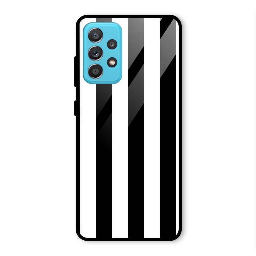 Lavish Black Stripes Glass Back Case for Galaxy A52