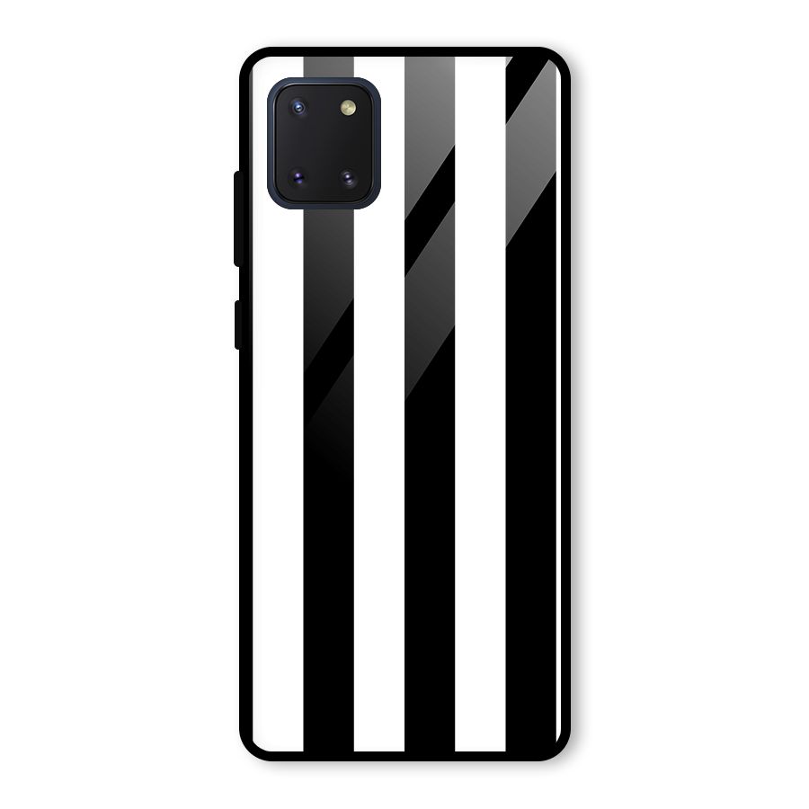Lavish Black Stripes Glass Back Case for Galaxy Note 10 Lite