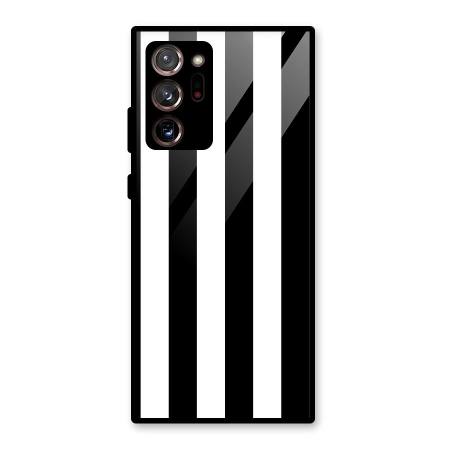Lavish Black Stripes Glass Back Case for Galaxy Note 20 Ultra