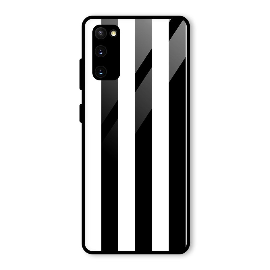 Lavish Black Stripes Glass Back Case for Galaxy S20 FE 5G