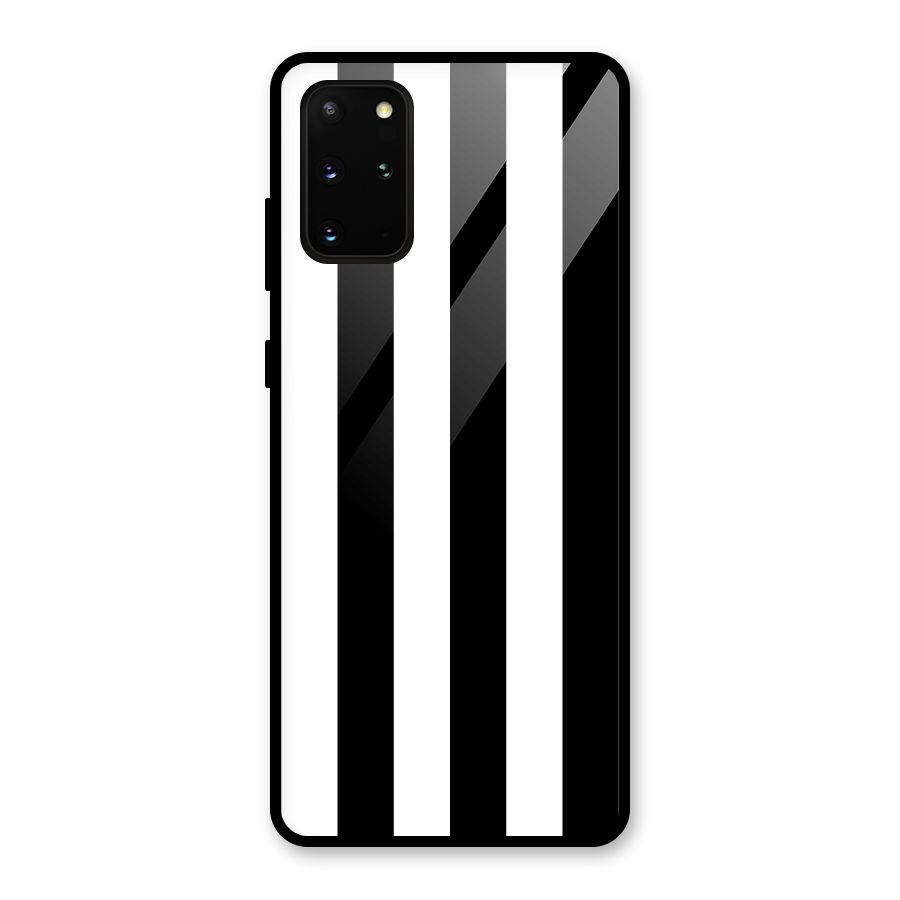 Lavish Black Stripes Glass Back Case for Galaxy S20 Plus