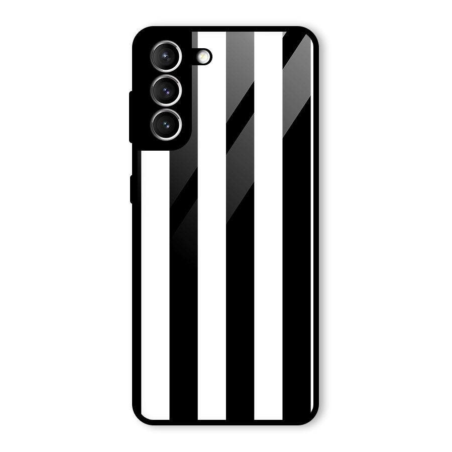 Lavish Black Stripes Glass Back Case for Galaxy S21 5G