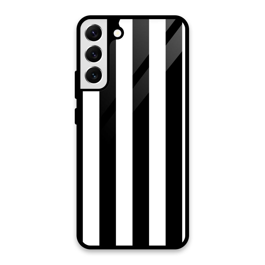Lavish Black Stripes Glass Back Case for Galaxy S22 Plus 5G