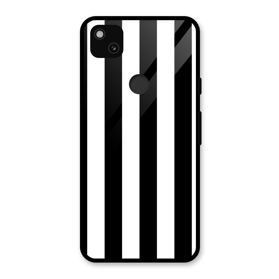 Lavish Black Stripes Glass Back Case for Google Pixel 4a